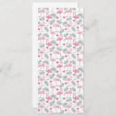 Faire-part Motif répété mignon des oiseaux de cygne (Devant / Derrière)