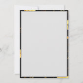 Faire-part Motif sans couture avec étoiles d'or (Dos)