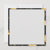 Faire-part Motif sans couture avec étoiles d'or (Dos)