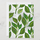 Faire-part Motif sans couture avec Feuilles de thé vert (Devant)