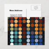 Faire-part Motifs géométriques | Carte postale Changement d'a (Devant / Derrière)