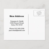 Faire-part Motifs géométriques | Carte postale Changement d'a (Dos)