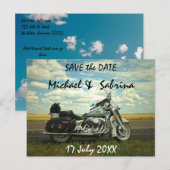 Faire-part Moto Enregistrer la date Annonce Carte postale (Devant / Derrière)