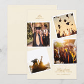 Faire-part multi 4 photo frame graduation high school (Devant / Derrière)