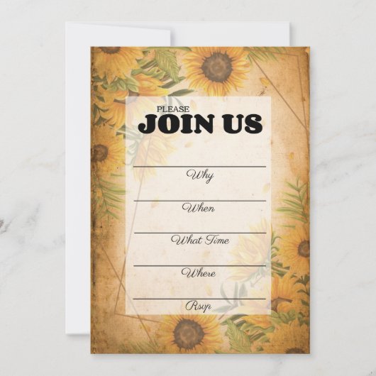 Faire-part multi-usage à remplir à l'ancienne avec (Devant)