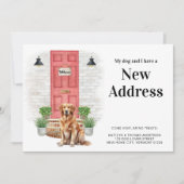 Faire-part My Dog and I New Address Golden Retriever Moving (Devant)