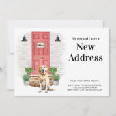 Faire-part My Dog and I New Address Yellow Labrador Moving (Devant)