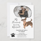 Faire-part My Humains se marier fiançailles drôle photo (Devant)