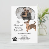 Faire-part My Humains se marier fiançailles drôle photo (Debout devant)
