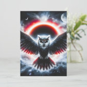 Faire-part Mystical Cosmic Celestial Owl (Debout devant)