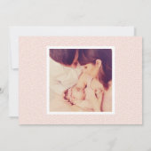Faire-part Naissance de Bébé Fille Photo Blush Écriture Blanc (Dos)