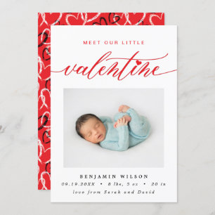 Faire-part Naissance de la Saint-Valentin en photo
