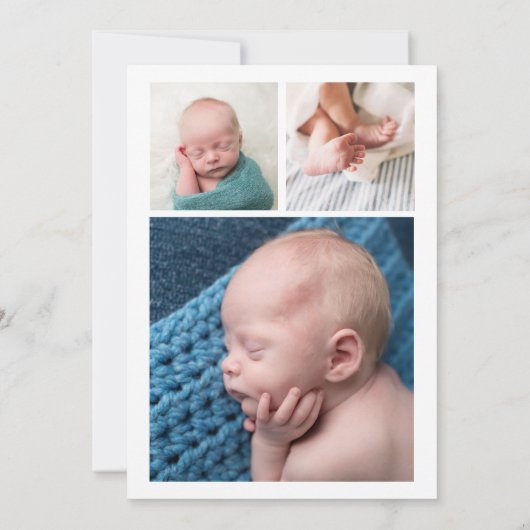 Faire-part Naissance de notre petit miracle (Dos)