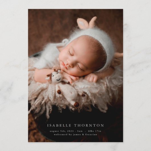 Faire-part naissance d'un bébé (Devant)