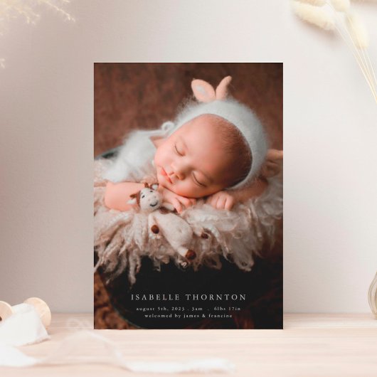 Faire-part naissance d'un bébé