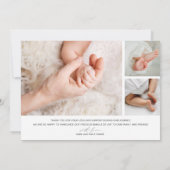 Faire-part Naissance d'un bébé multiphoto (Dos)