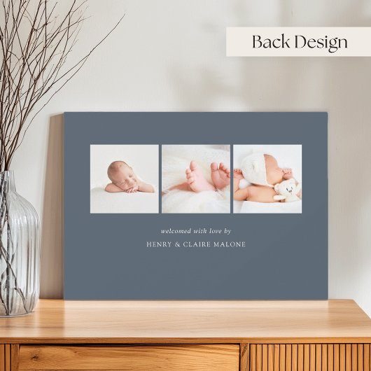 Faire-part Naissance d'une photo horizontale classique