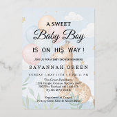 Faire-Part Naissance Garçon Girafe Aquarelle Paste (Recto)