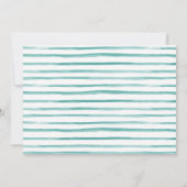 Faire-part Naissance géométrique Turquoise simple et moderne (Dos)