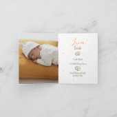 Faire-part naissance lapin photo Florals (Intérieur)