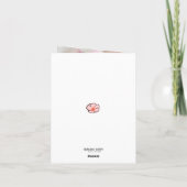Faire-part naissance lapin photo Florals (Dos)