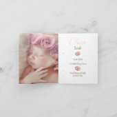 Faire-part naissance lapin photo Florals (Intérieur)