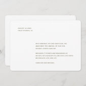 Faire-part Naissance minimaliste neutre entre les sexes (Devant / Derrière)