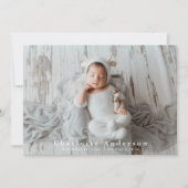 Faire-part Naissance moderne bébé multi photo (Devant)