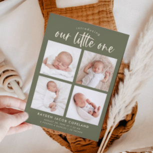 Faire-part Naissance multi photo écologique de notre petite t