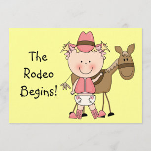 Faire-part Naissance occidentale faite sur commande mignonne