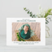 Faire-part Naissance photo moderne (Debout devant)