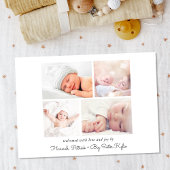 Faire-part Naissance photo moderne minimale