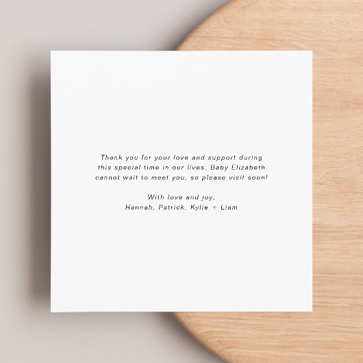 Faire-part Naissance photo moderne minimale