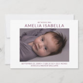 Faire-part Naissance simple de 2 photos (Devant)