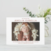 Faire-part Naissance simple de fille de 2 photos (Debout devant)