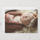 Faire-part Naissance simple de fille de 2 photos (Dos)