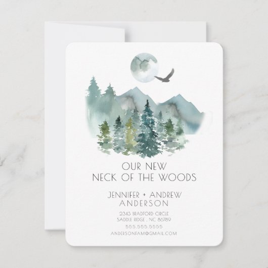 Faire-part Neck of the Woods | Modern Moving Announcement (Devant)