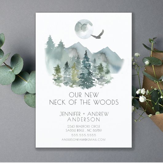 Faire-part Neck of the Woods | Modern Moving Announcement