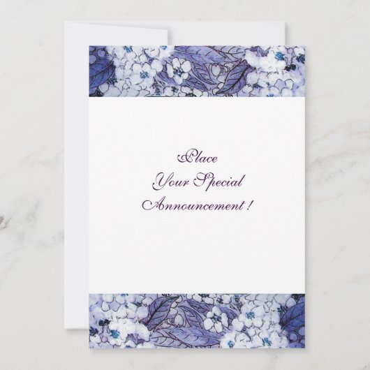 FAIRE-PART NEST D'OISEAU, MONOGRAMME DES FLEURS DE PRINTEMPS  (Dos)