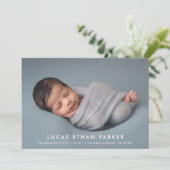 Faire-part Nettoyage moderne Grosse photo Naissance (Debout devant)