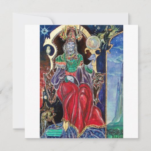 Faire-part NEUROMANCER, bleu rouge blanc, glace métallique, (Devant)