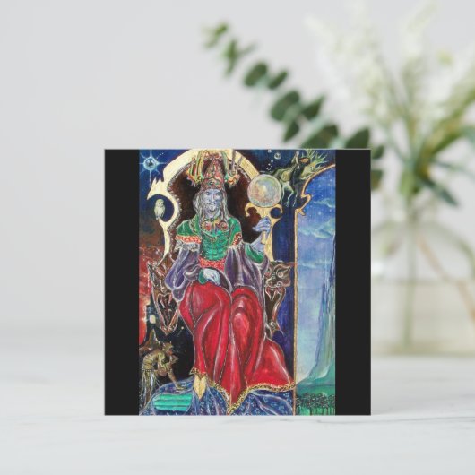 Faire-part NEUROMANCER, bleu rouge noir (Debout devant)