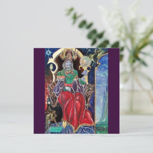 Faire-part NEUROMANCER, rouge bleu violet (Debout devant)