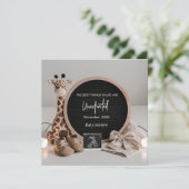 Faire-part Neutral Baby Reveal Pregnancy announcement card (Debout devant)