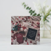 Faire-part Neutral love themed  Pregnancy Announcement Card (Debout devant)