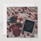 Faire-part Neutral love themed  Pregnancy Announcement Card (Devant)