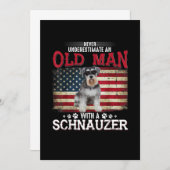 Faire-part Never Underestimate An Old Man (Devant / Derrière)