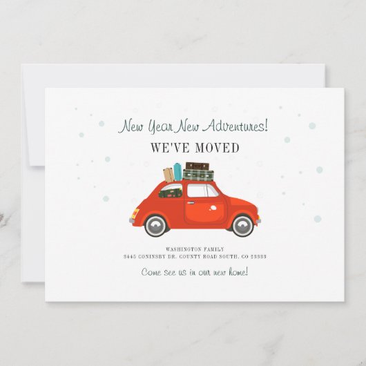 Faire-part New Adventures Simple Change of Address Moving (Devant)