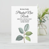 Faire-part New Roots Planted New Home Moving Flat  (Debout devant)