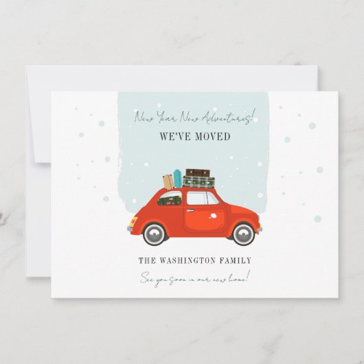 Faire-part New Year Christmas Holiday Moving Announcement (Devant)